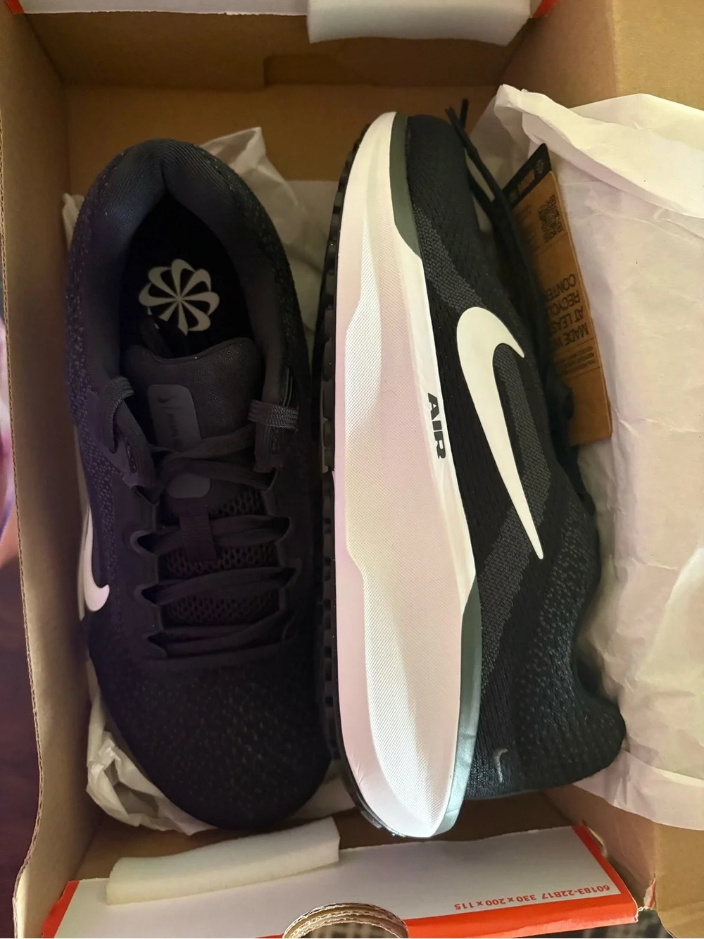 Nike Black and White Women's Air Running Sneakers